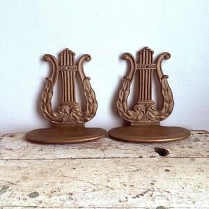 Vintage Gold‎ Wall Shelves Pair Faux Carved Wood Florentine 1960s Syroco Wood